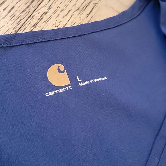 Navy v neck carhartt size L scrub stop - Picture 6 of 9